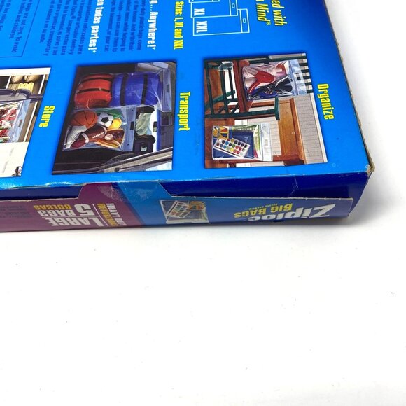 Ziploc Heavy Duty Big Bags XL 10 Gallons Zip Storage Organization 2 Bags Only - Picture 7 of 7
